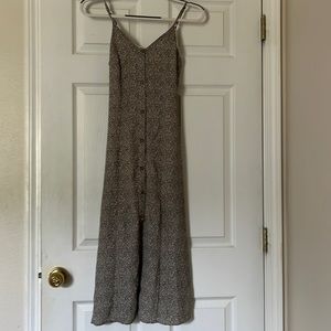 Size Extra S spaghetti strap, lined midi dress. Leopard print style. Never worn
